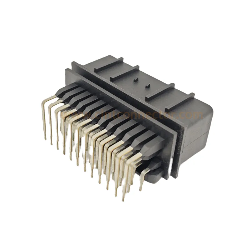 36 pos PCB mount header right angle, male automotive connectors used for lifting machine ECU TE 344108-1